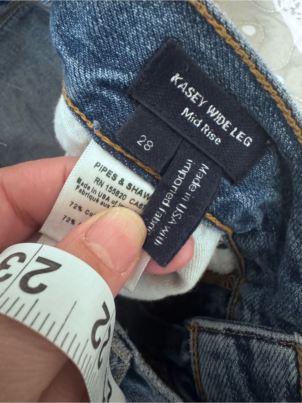 Veronica Beard Mid-Rise Wide Leg Blue Jeans - Picture 7 of 8